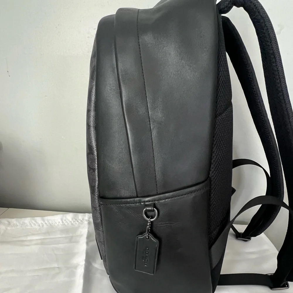 Coach Signature Black and Gray Men's Backpack